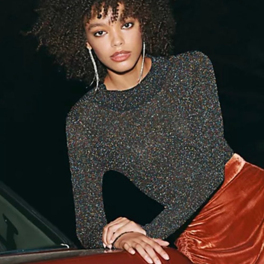 NWOT Free People Glitterball Bodysuit